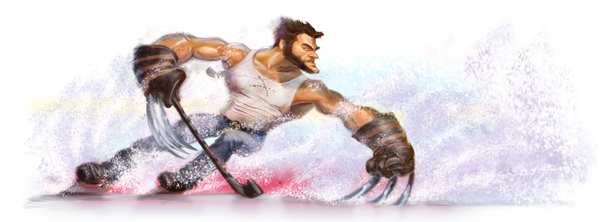 wolverine as an hnl defenseman